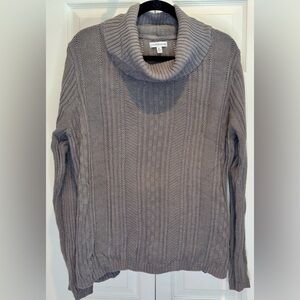 Croft & Barrow Gray Cowl Neck Sweater